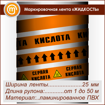 Маркировочная лента «КИСЛОТА»